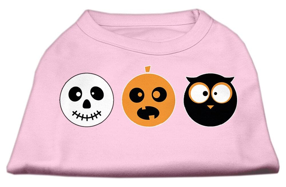 Halloween Pet Dog & Cat Shirt Screen Printed, 'The Spook Trio' Light Pink 2Xl (20-25 Lbs.)