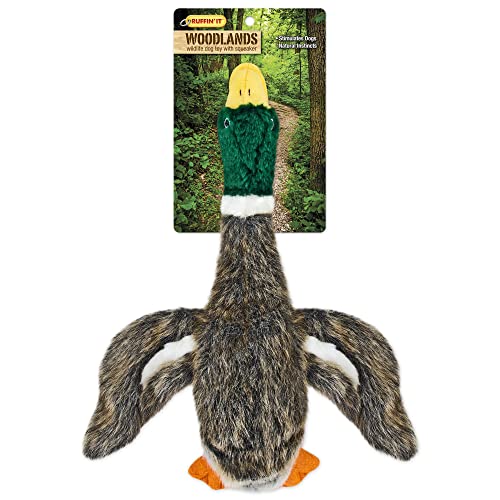 Ruffin' It Woodlands Mallard Stuffed Plush Dog Toy, Large