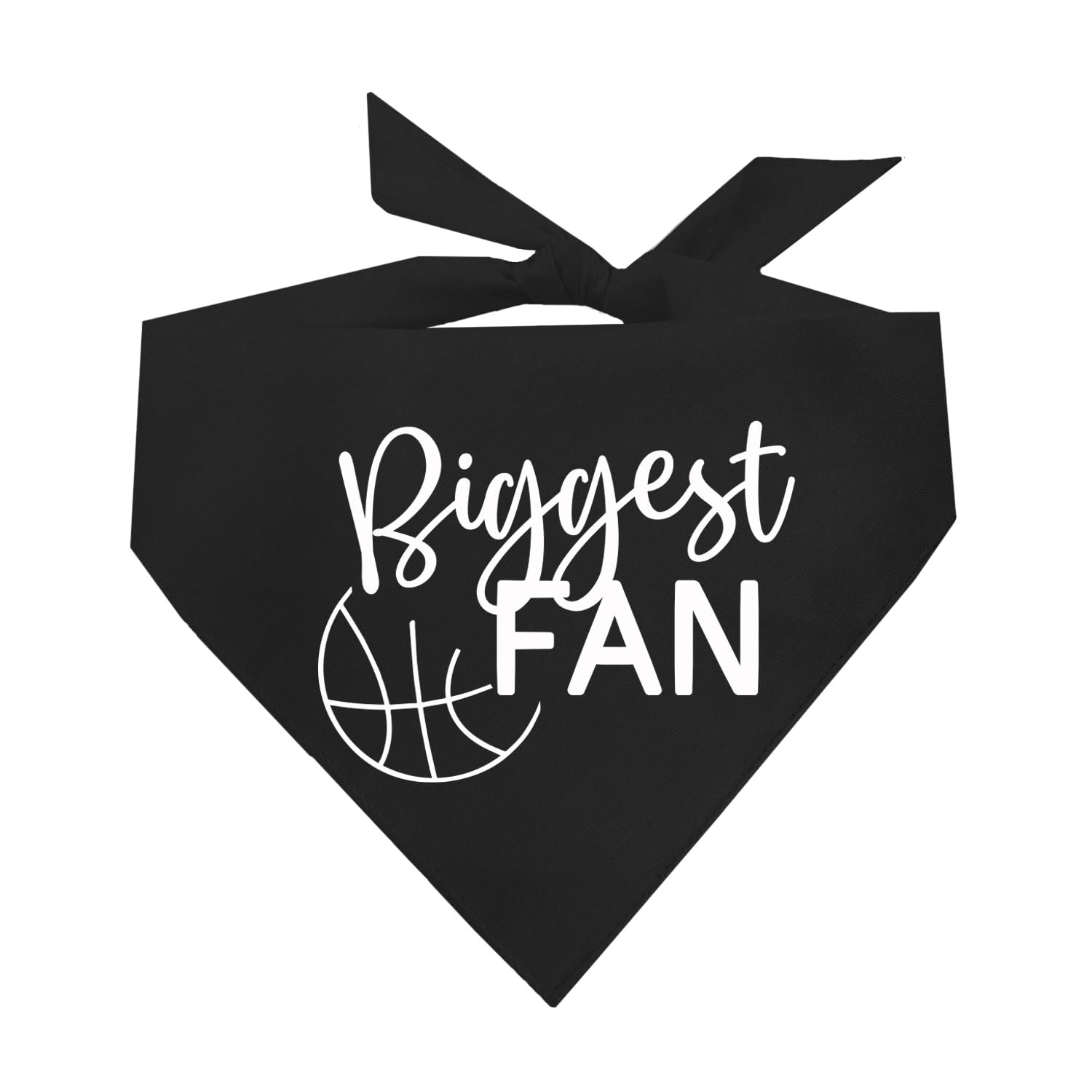 Biggest Fan Basketball Dog Bandana (Black, Os 541)