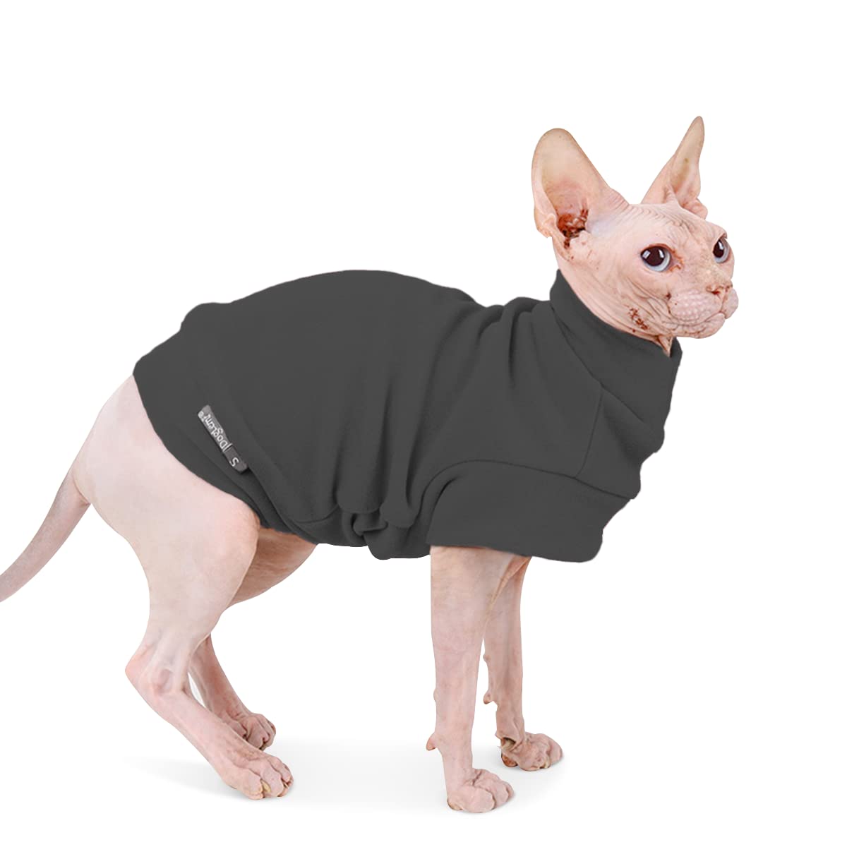 Small Dogs Fleece Dog Sweatshirt - Cold Weather Hoodies Spring Soft Vest Thickening Warm Cat Sweater Puppy Clothes Sweater Winter Sweatshirt Pet Pajamas For Small Dog Cat Puppy (Small, Dark Grey)