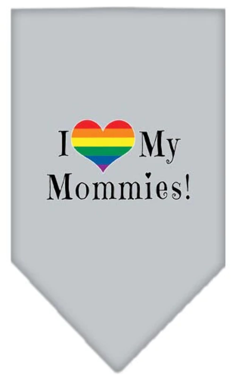 Mirage Pet Products I Heart My Mommies Screen Print Bandana Light Pink Small