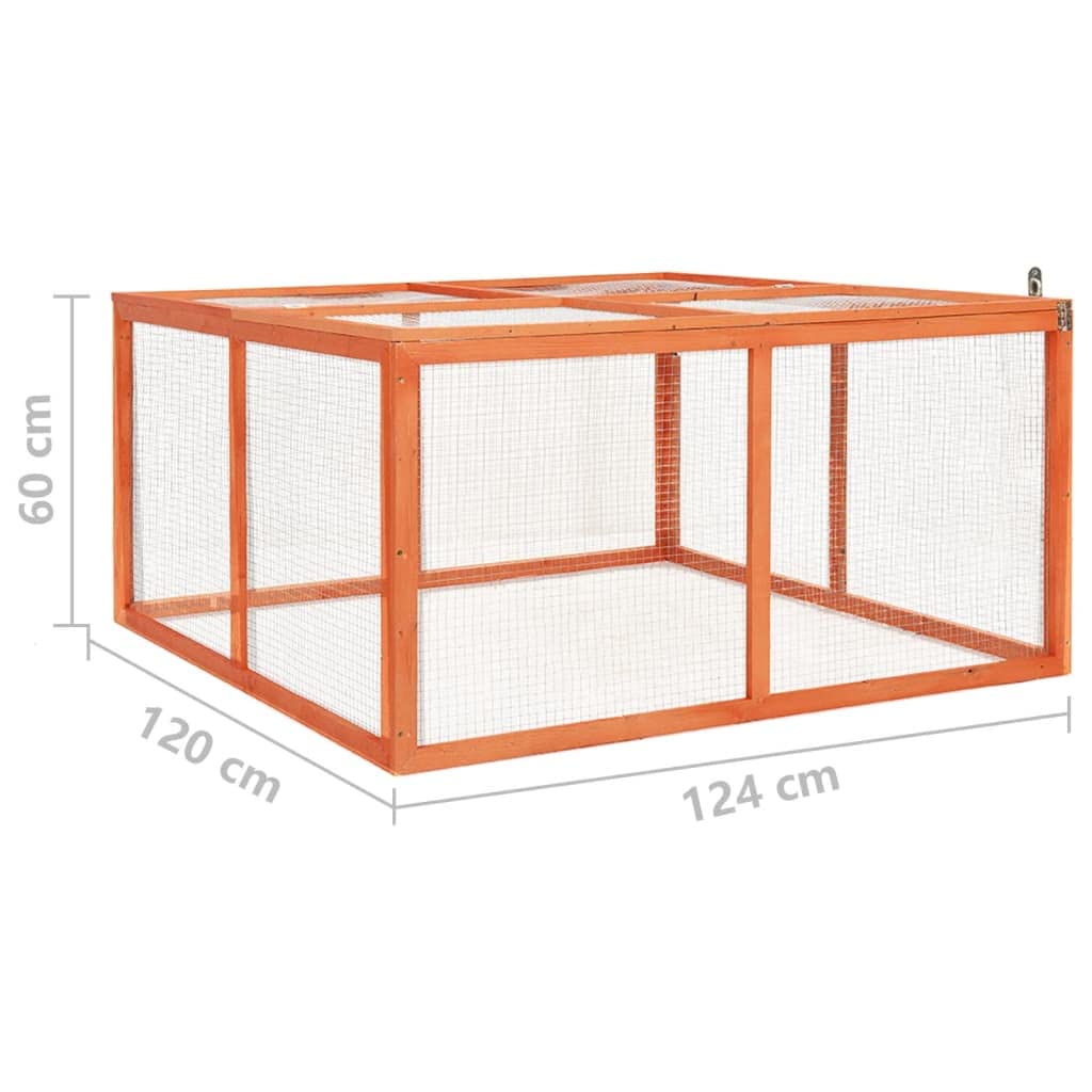 vidaXL Rabbit Hutch - Solid Firwood and Steel Wire - Outdoor Design - Suitable for Small Animals -Easy Assembly- Openable Roof - Cali Prop 65 Warning