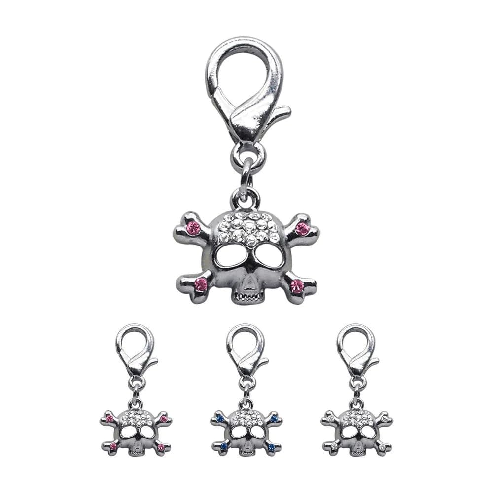 Mirage Pet Products Lobster Claw Skull Charm Pink