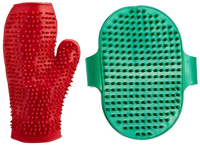 D&C Paws Dog Bath Glove & Grooming Hand Glove Brush Pet Shampoo Comb Clean Hair & Massage Skin Rubber Glove Ideal For Dogs Or Ca