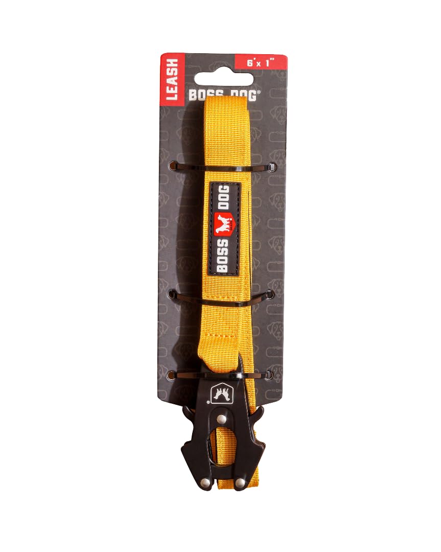 Boss Dog Tactical Leash, Yellow, 6 Ft