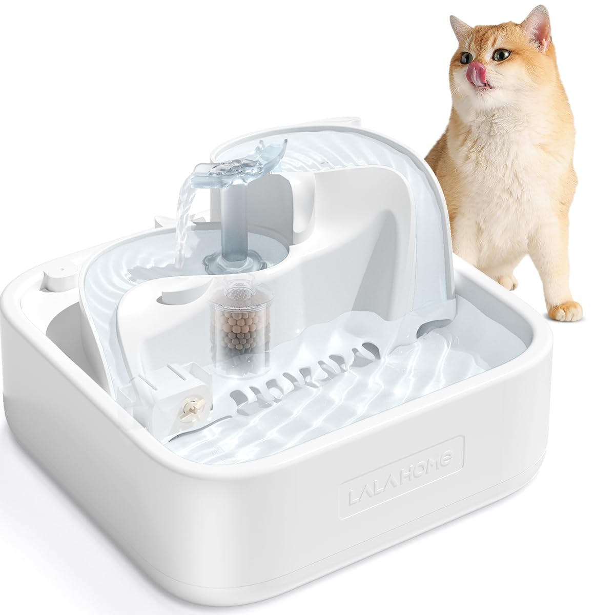 Dog Water Fountain Cat Automatic Water Bowel 3-Stage Design For Multi Pets Water Dispenser For Drinking Waterfall Fountain Kitty