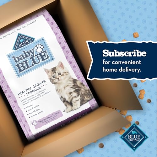 Blue Buffalo Baby BLUE Natural Kitten Dry Cat Food, Healthy Growth Formula with DHA, Chicken and Brown Rice Recipe, 2-lb. Bag