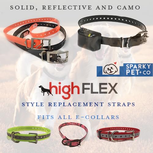 Sparky Pet Co High-Flex 3/4'' Roller Buckle Replacement Collars (Black)