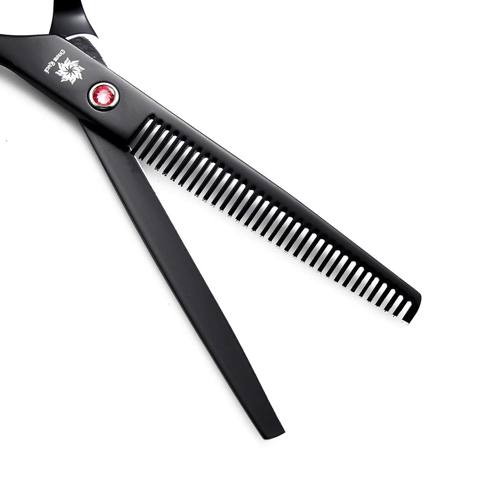 Dream Reach 7.0 Inches Professional Pet Cat Dog Grooming Shears Scissors, Straight, Curved, Thinning/Blending/Chunking Scissors Kit (4-Set Blunt Tip)