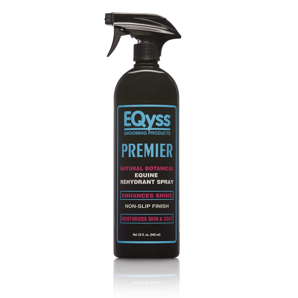EQyss Premier Equine Horse Spray - Moisturizes Skin and Coat, Enhances Shine and Detangles, Prevents Dry Skin - Non-slip, Repels