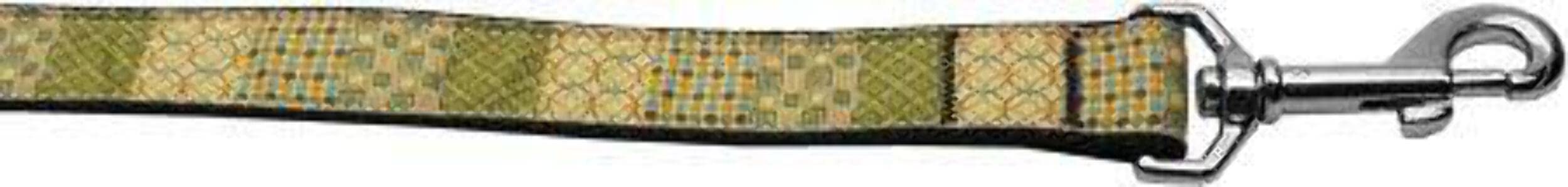 Pet Dog & Cat Nylon Collar or Leash, "Beige Chaos" 5/8" w x 4 ft. leash