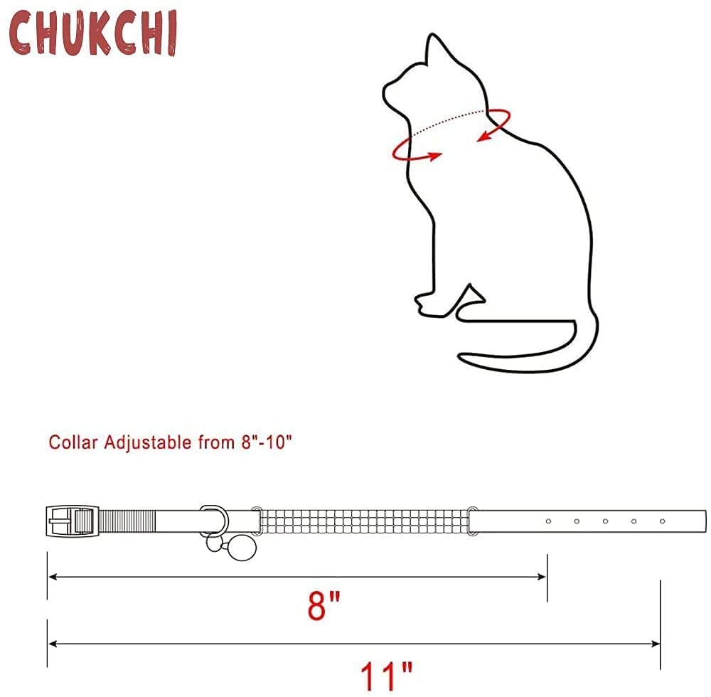 Chukchi Soft Velvet Safe Cat Adjustable Collar Bling Diamante With Bells,11 Inch For Small Dogs And Cats (Pink- 2 Pack)