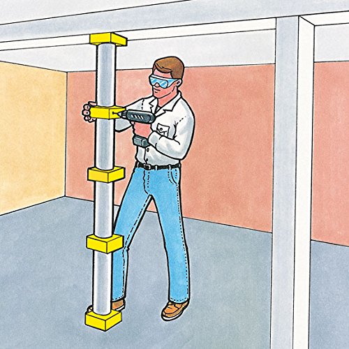E-Z Column By Grabber Construction Products 3 Collar Framing Kit - Medium (Fits 3' - 3-1/2' Steel Columns) - Yellow - 5 Count