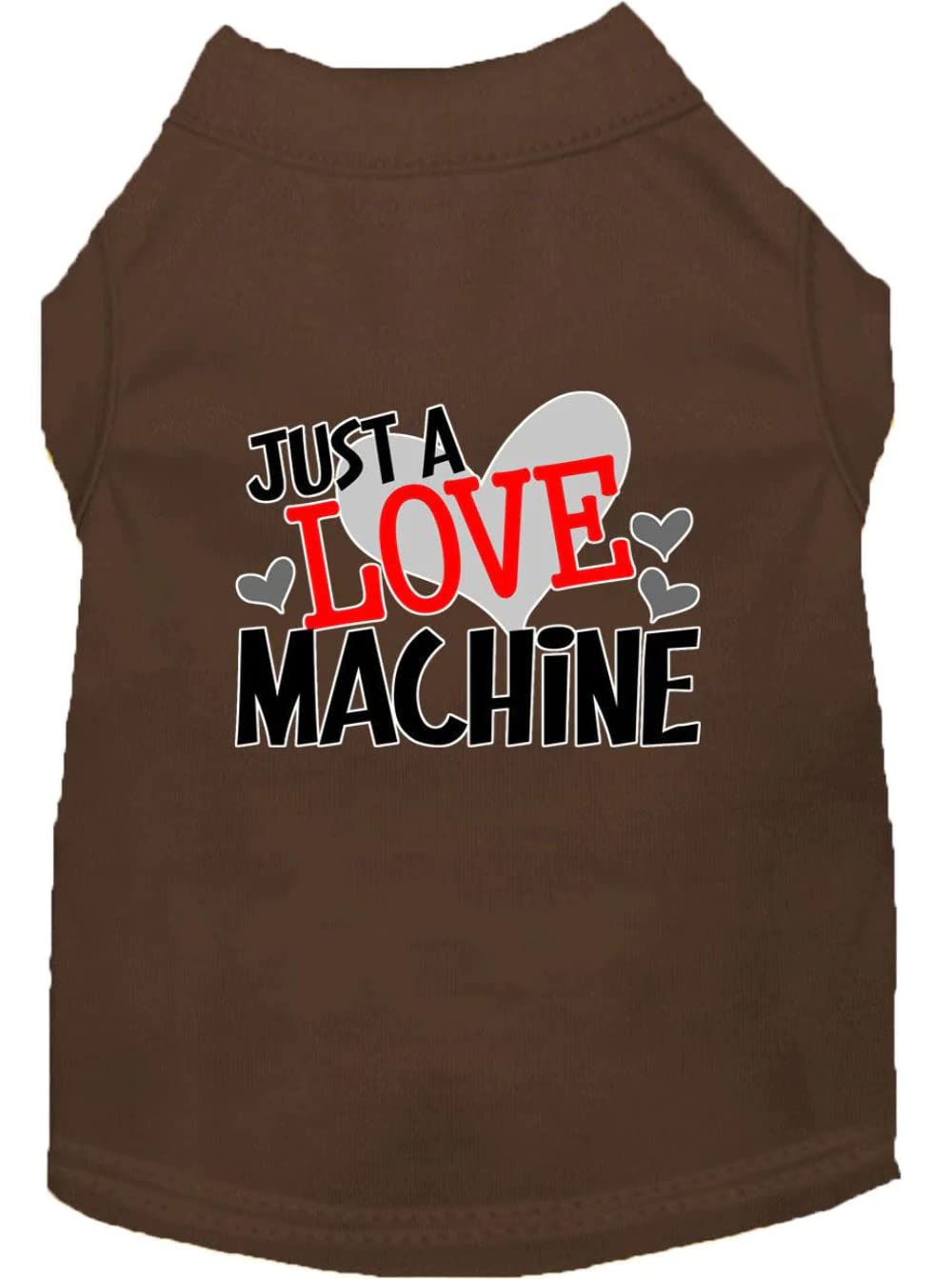 Pet Dog & Cat Shirt Screen Printed, "Just A Love Machine" Black 3XL (25-35 lbs.)