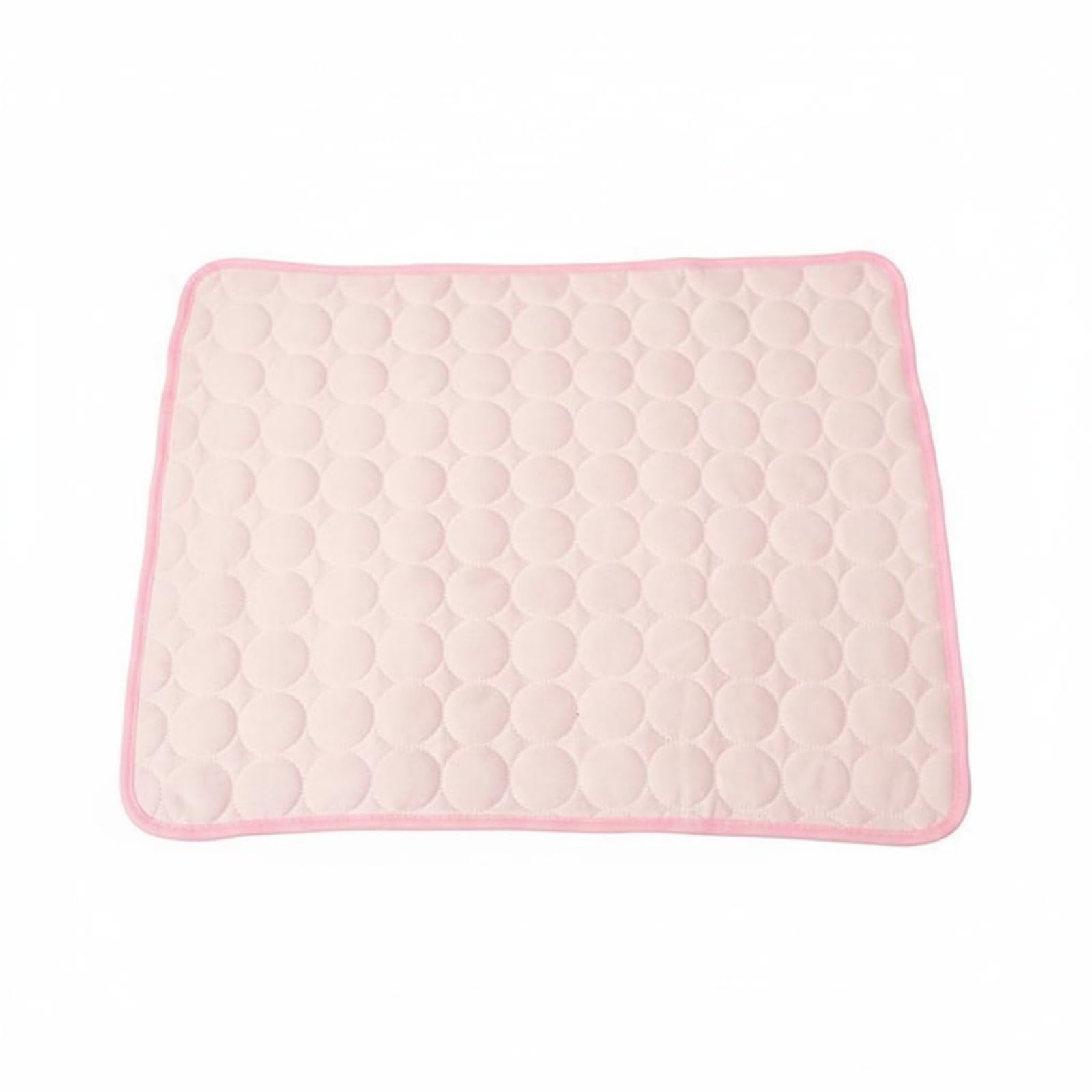 VISTORA Breathable Pet Cooling Mat Lightweight Dog Cooling Pad Machine Washable for Dogs, Cats, Summer, Pink, M