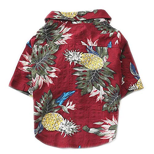 Ct Coutudi Hawaiian Dog Shirts Aloha Dog Shirt Pet Summer Cool Summer Flower Pineapple Shirt For Small To Medium Puppy Cat Dog
