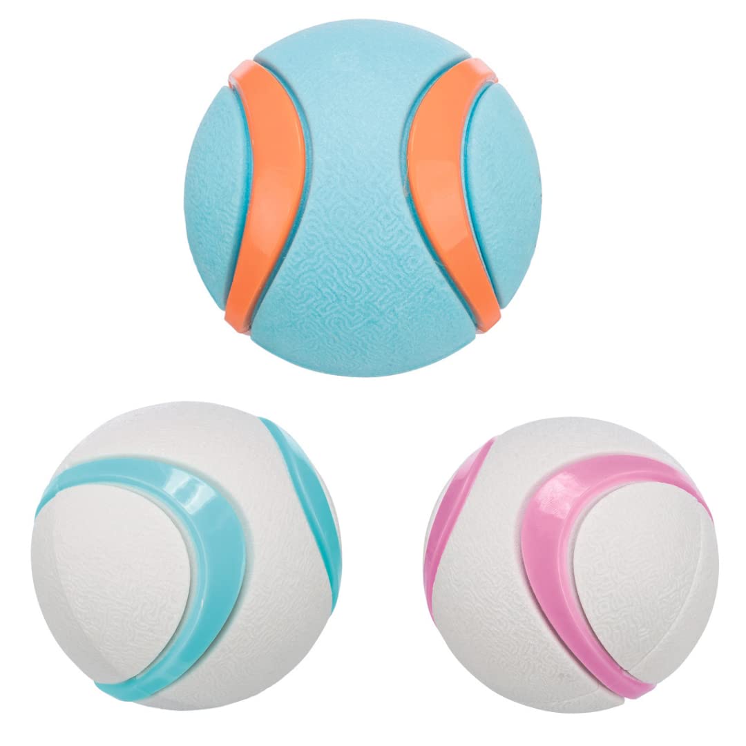 TRIXIE Soundless Rubber Ball Dog Toy  Natural Rubber Chew for Dogs & Puppies, Interactive Play & Training Toy, Safe Durable, 6 