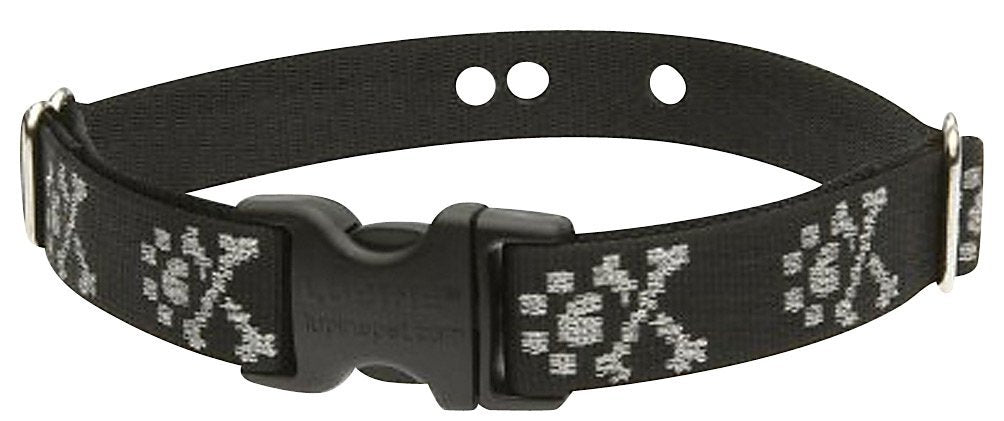 LupinePet Originals 1'' Bling Bonz 12-17'' Containment Collar Strap for Medium Dogs