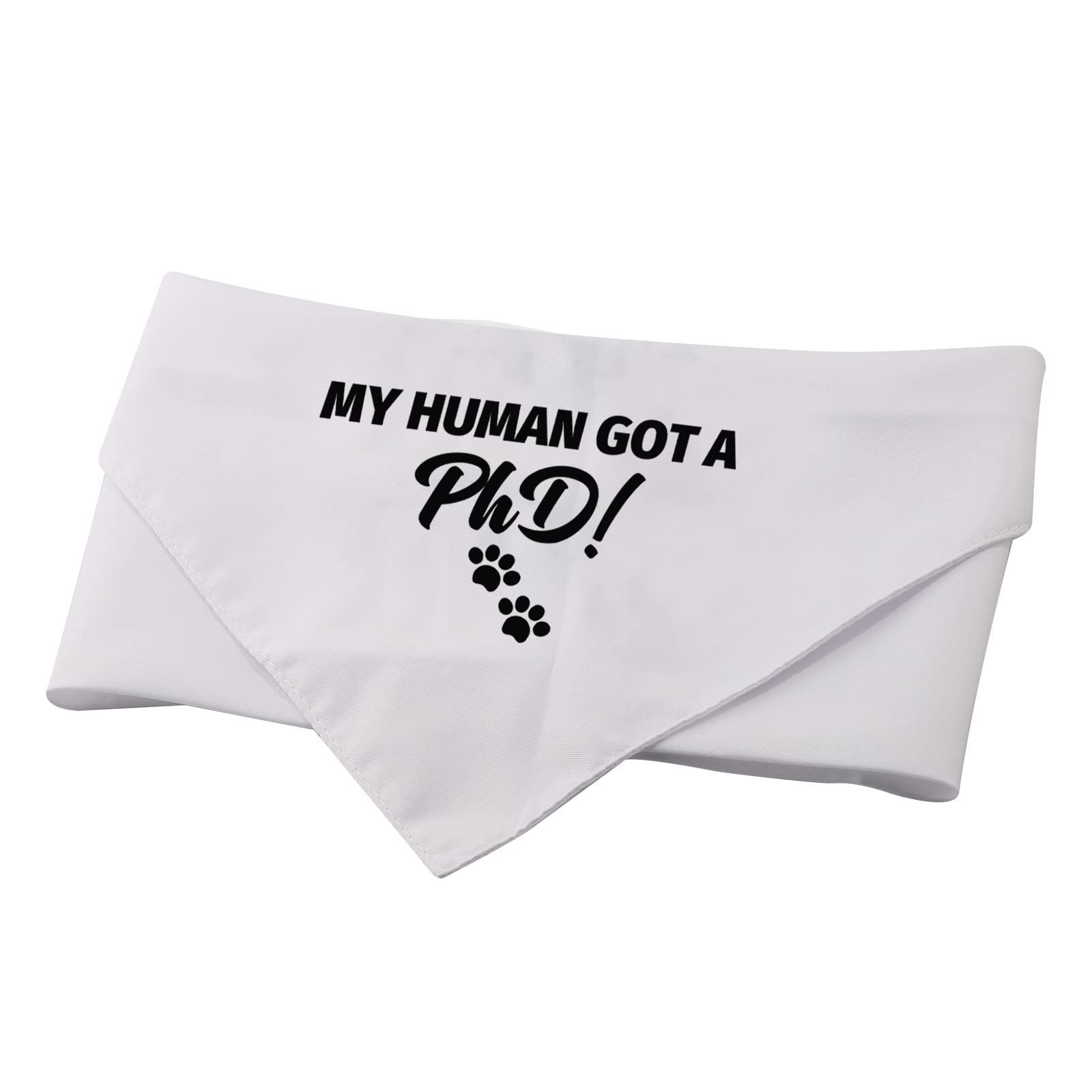 Pwhaoo 1 Piece My Human Got A Phd Dog Bandana Graduation Dog Bandana Phd Graduation Bandana (Got A Phd D)