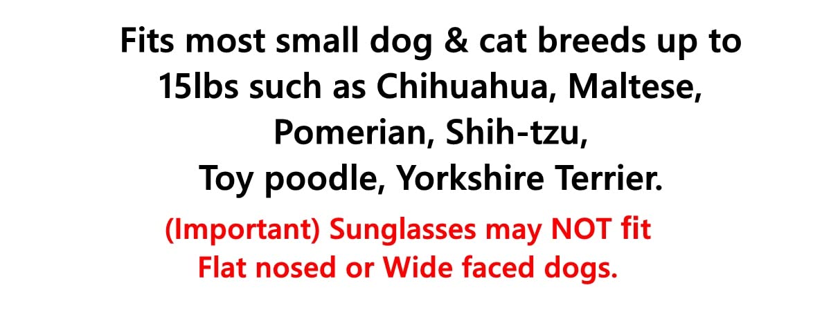 G015 Dog Cat Pet Round Costume Glasses For Small Breeds Up To 15Lbs (Panto Black-Clear Lens)
