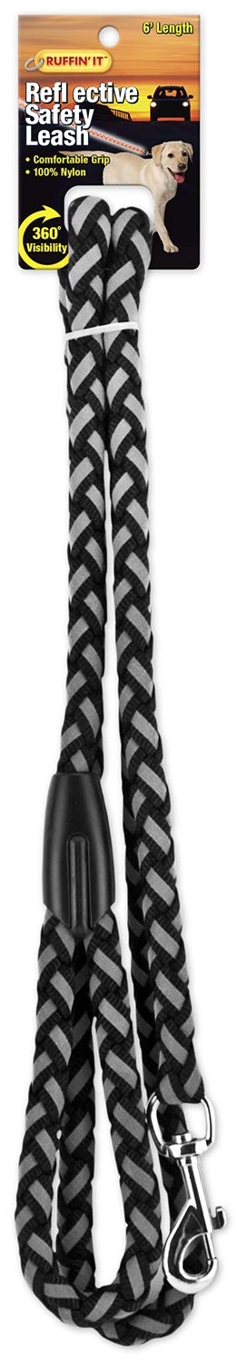 Liberty Mountain Sports LLC Ruffin It Round Braided Reflective Lead, Black