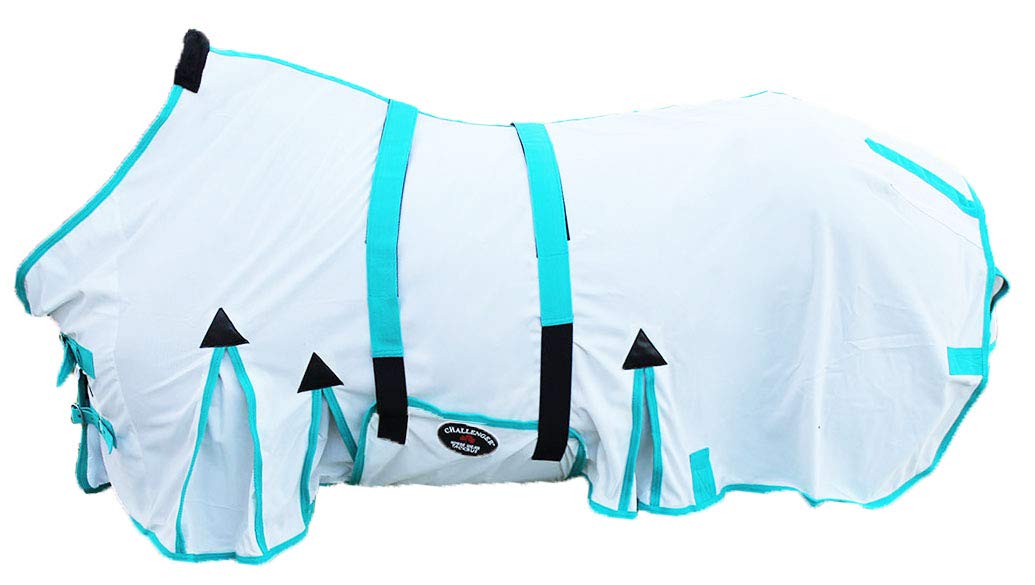Challenger 74' Horse Mesh Light Weight Summer Flysheet Spring Airflow White 73403B