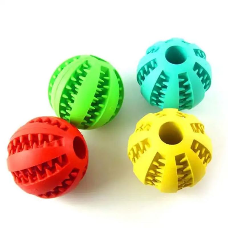 Dog Trust Interactive Dog Chew Toy Ball  BiteResistant Dog Treat Ball Dispenser Feeder  Ideal as Dog Puzzle Toys for Small Br
