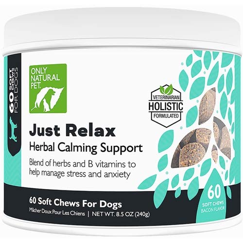 Only Natural Pet - Just Relax Herbal Calming Soft Chews For Dogs | Natural Anxiety Relief Treats, Premium Dog Relaxation Aid, St