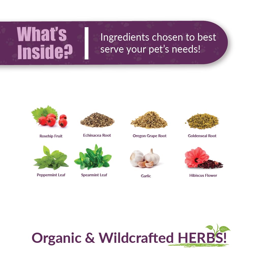 AMBER NATURALZ ProTummy Herbal Supplement for Dogs & Small Pets | 4 oz Glass Bottle | Stomach Comfort Blend