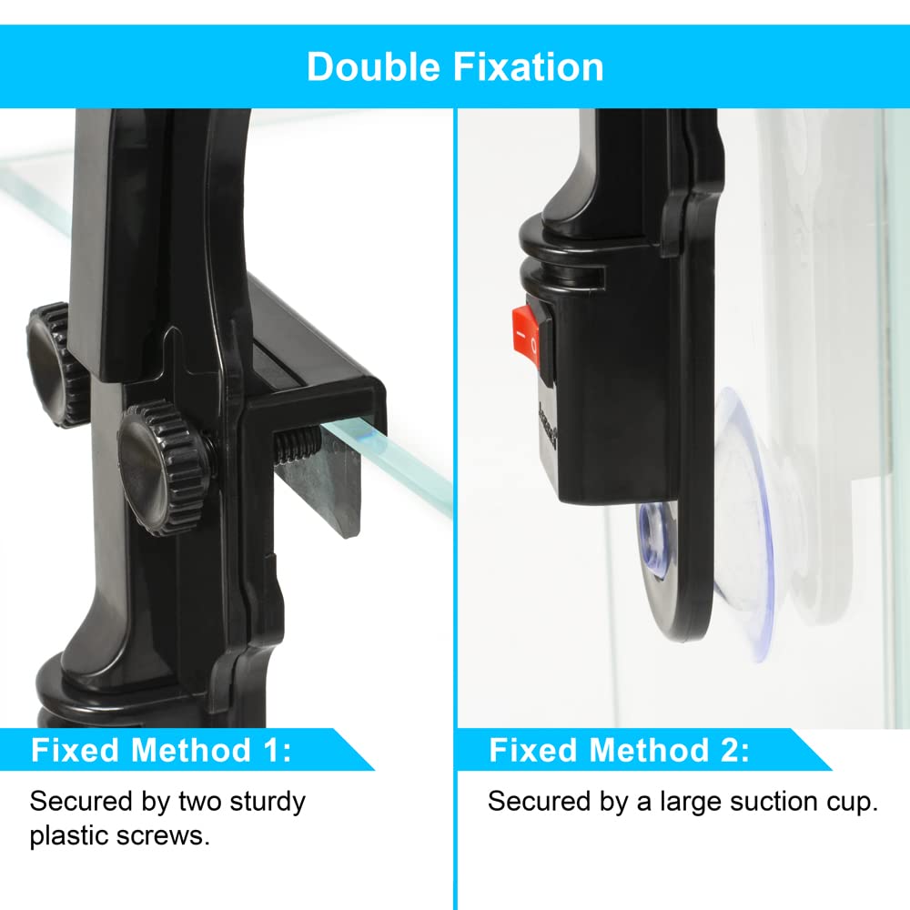 Datoo Aquarium Chillers Fish Tank Cooling Fan Quiet Aquarium Fan Wind Angle Adjustable Chiller With Clip And Suction Cup