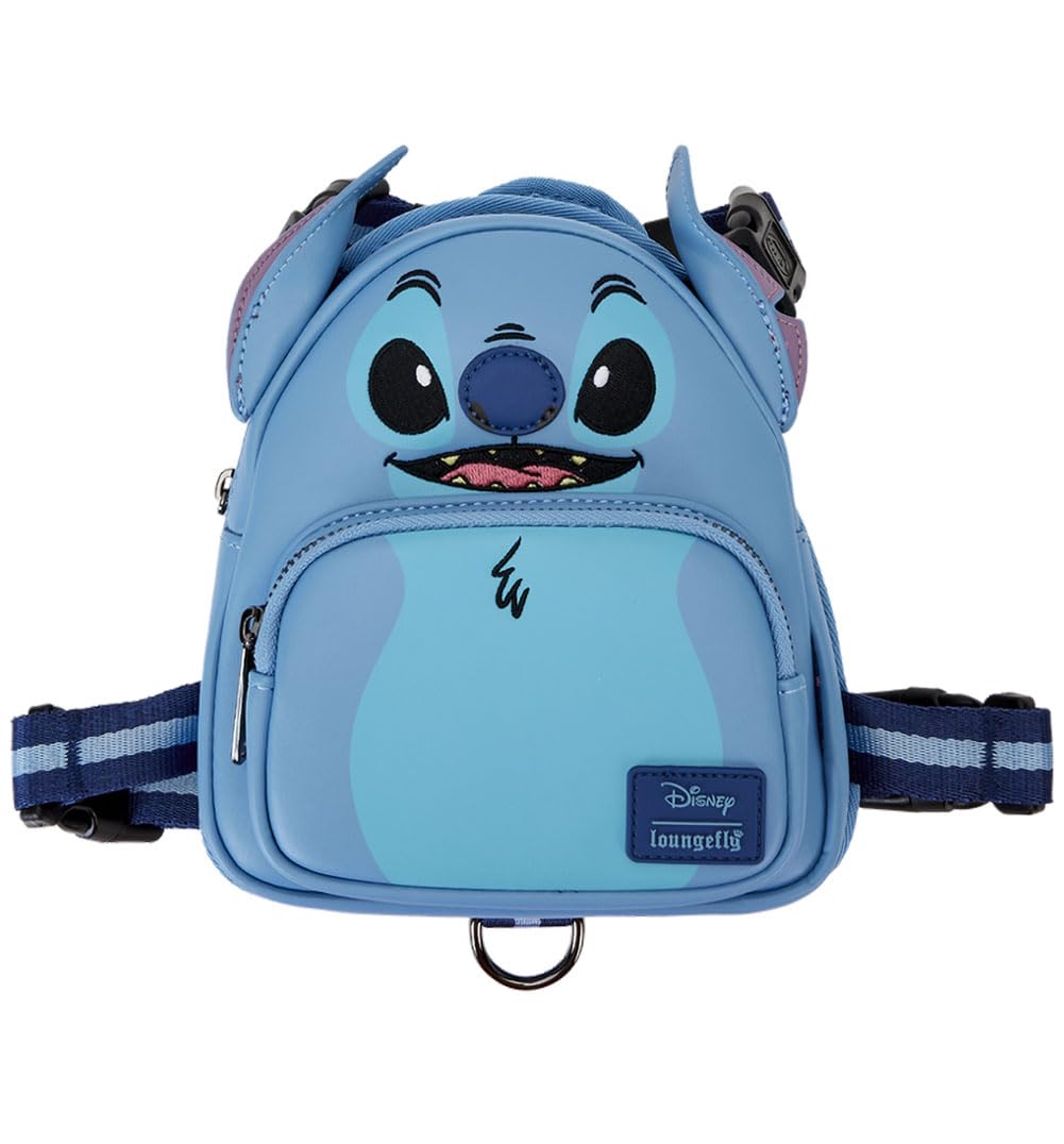 Loungefly Pets Disney Stitch Cosplay Mini Backpack Dog Harness (Small), Blue
