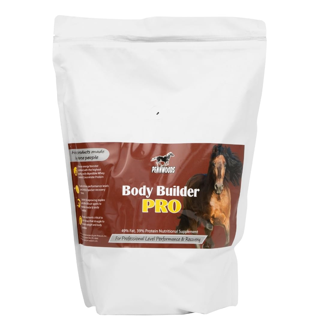 Pennwoods Body Builder Pro, Horse Weight Gain Supplement, Premium High Fat Energy Booster, with Whey Isolate and Concentrate Pro