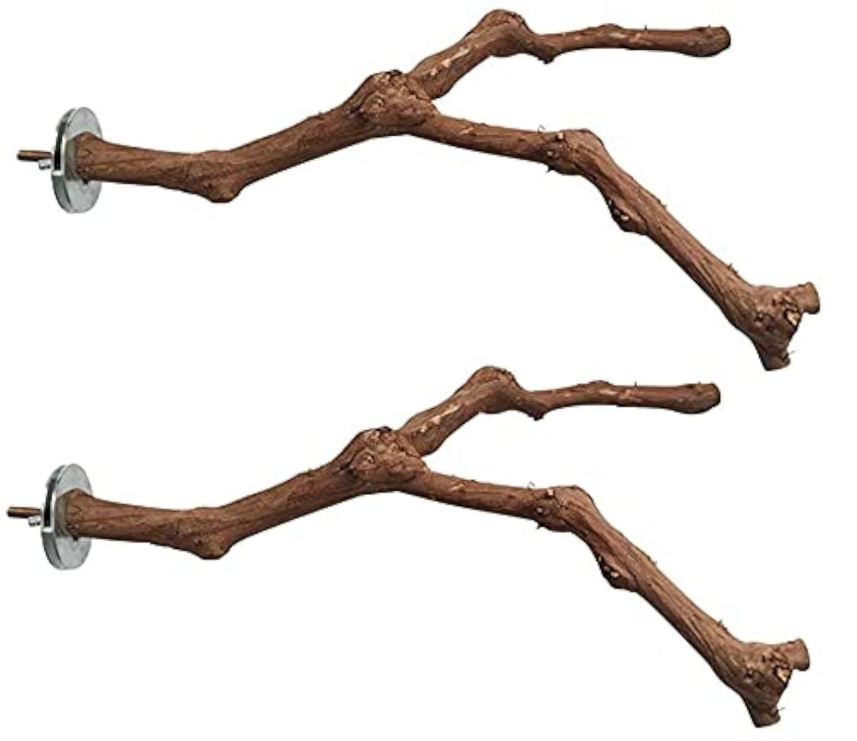 2Pcs Bird Perch Toys, Cage Accessories, Made By Natural Wild Grape Vine Wood, Perches For Parakeets Cockatiel