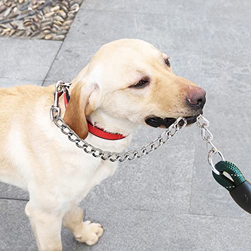 Btinesful 6Ft Chewproof Dog Leash, Strong Nylon Rope With Anti-Chewing Chain And Padded Handle For Medium Large Dogs Outdoor Training Walking Hiking Black