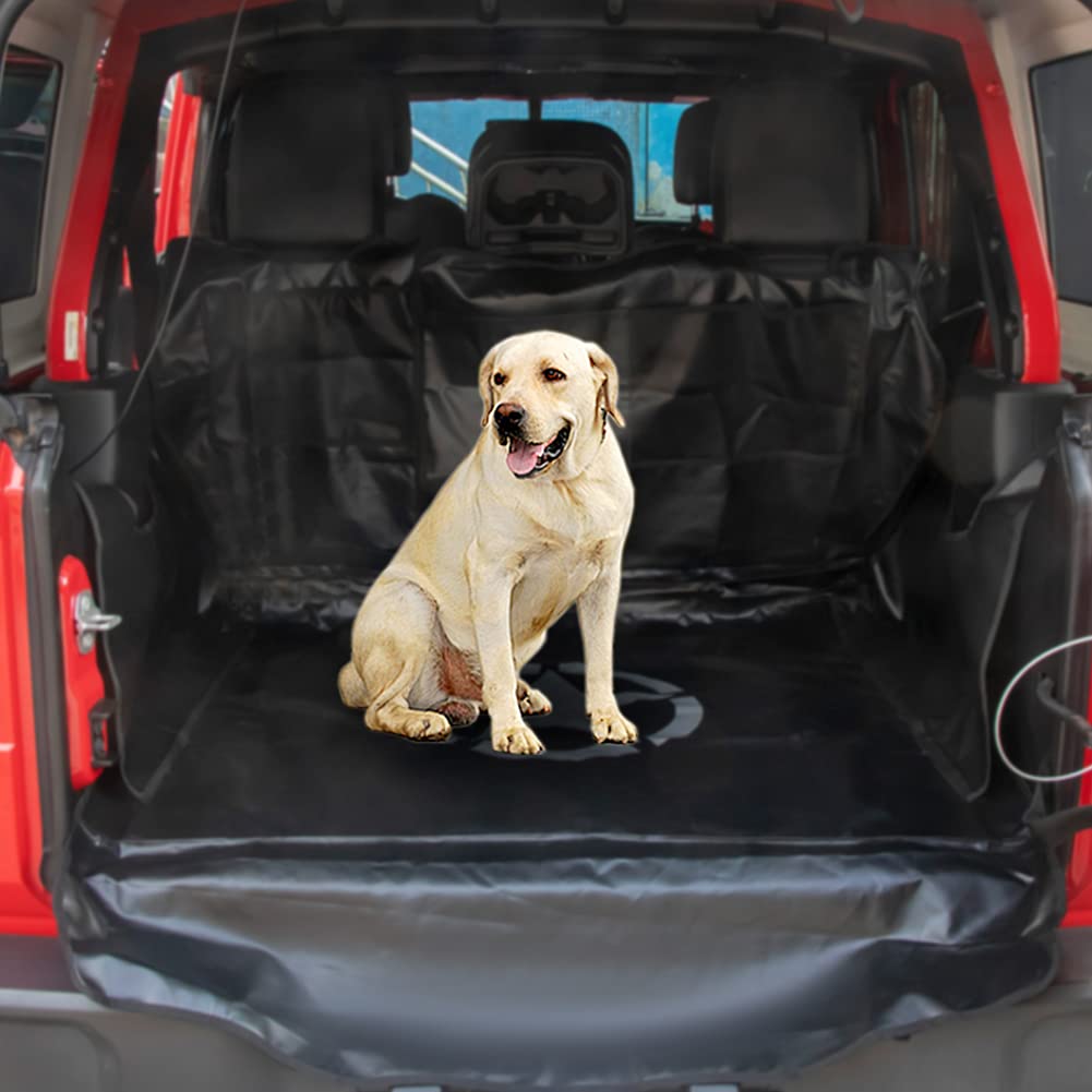 Bestaoo Dog Trunk Liner For Jeep - Heavy Duty Waterproof Oxford Cargo Protector For 2007-2025 Wrangler Jk Jl 4-Door, Nonslip Was
