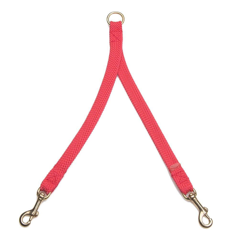 Mendota Pet 2 Dog Coupler - Dog Leash - Made In The Usa - Red, 9/16 In X 24 In