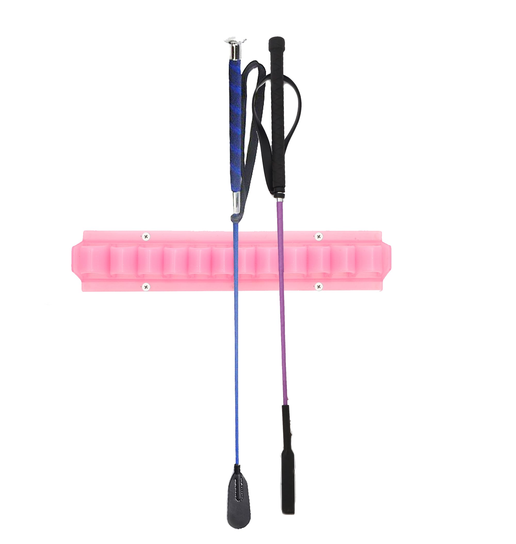 Gtainsoil Horse Whip Crop Holder Rack Wall Mounted Bracket Hanger Horse Trailer Accessories for Tack Room (Pink)