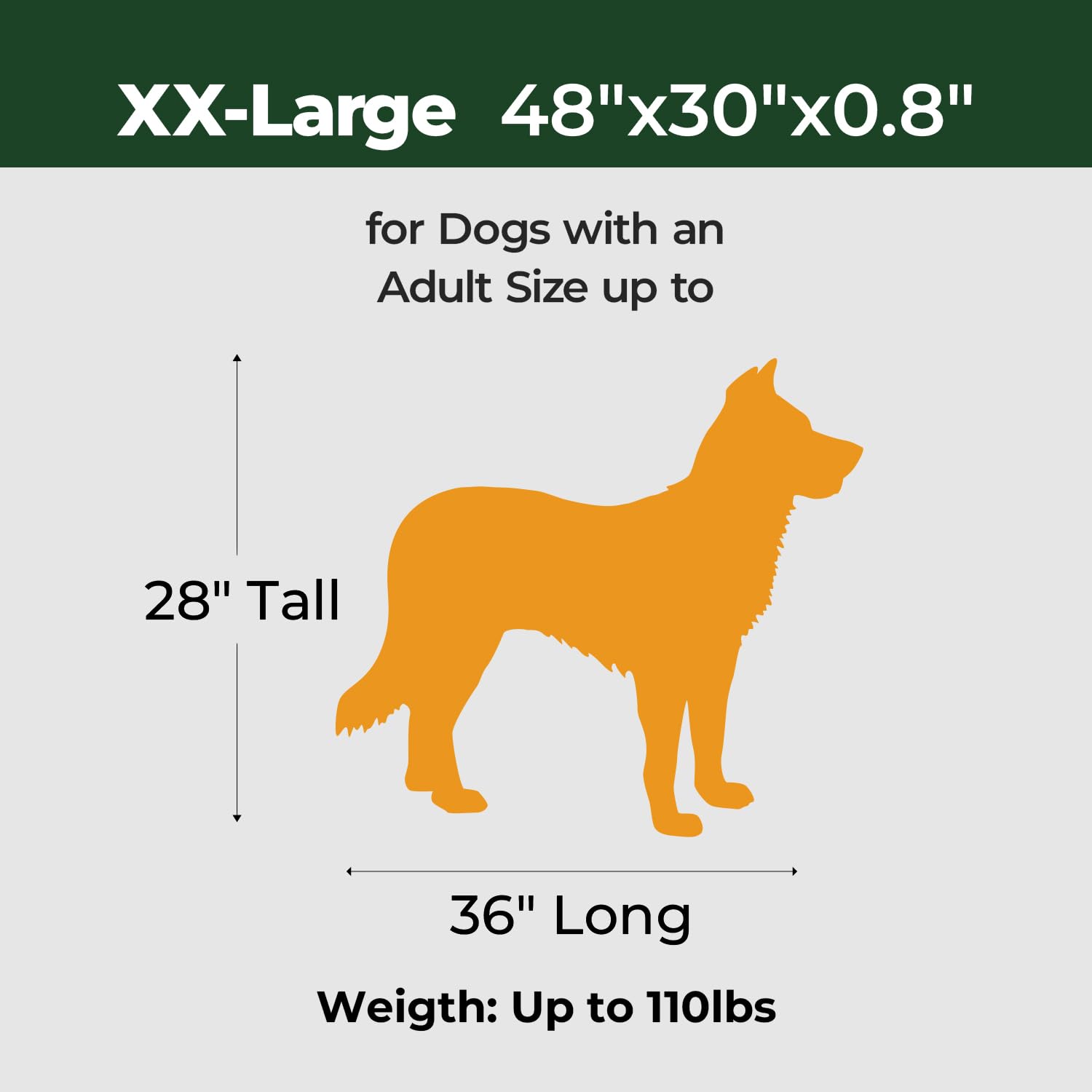 Balance Dog Crate Pad, Dog Foam Crate Mat Kennel Pad, Washable Water-Resistant Pet Bed Flat Dogs Cage Mat For Xx-Large Dogs