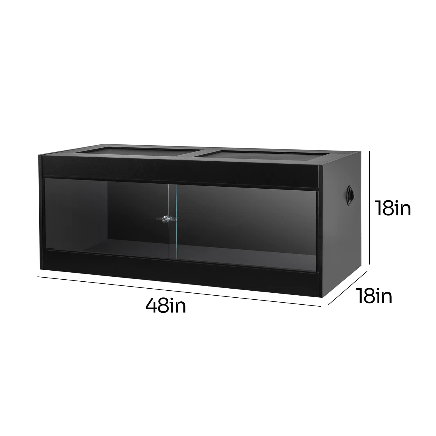 Oiibo 67 Gallon Reptile Original Wood Enclosure, 48X18X18 Large Reptile Terrarium With Double Hinge Sliding Doors And Top