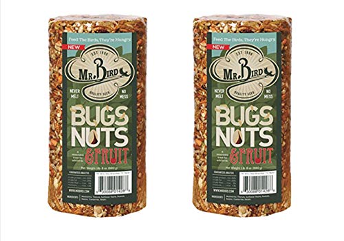 2-Pack of Mr. Birds Bugs, Nuts, Fruit Small Wild Bird Seed Cylinder 24 oz.