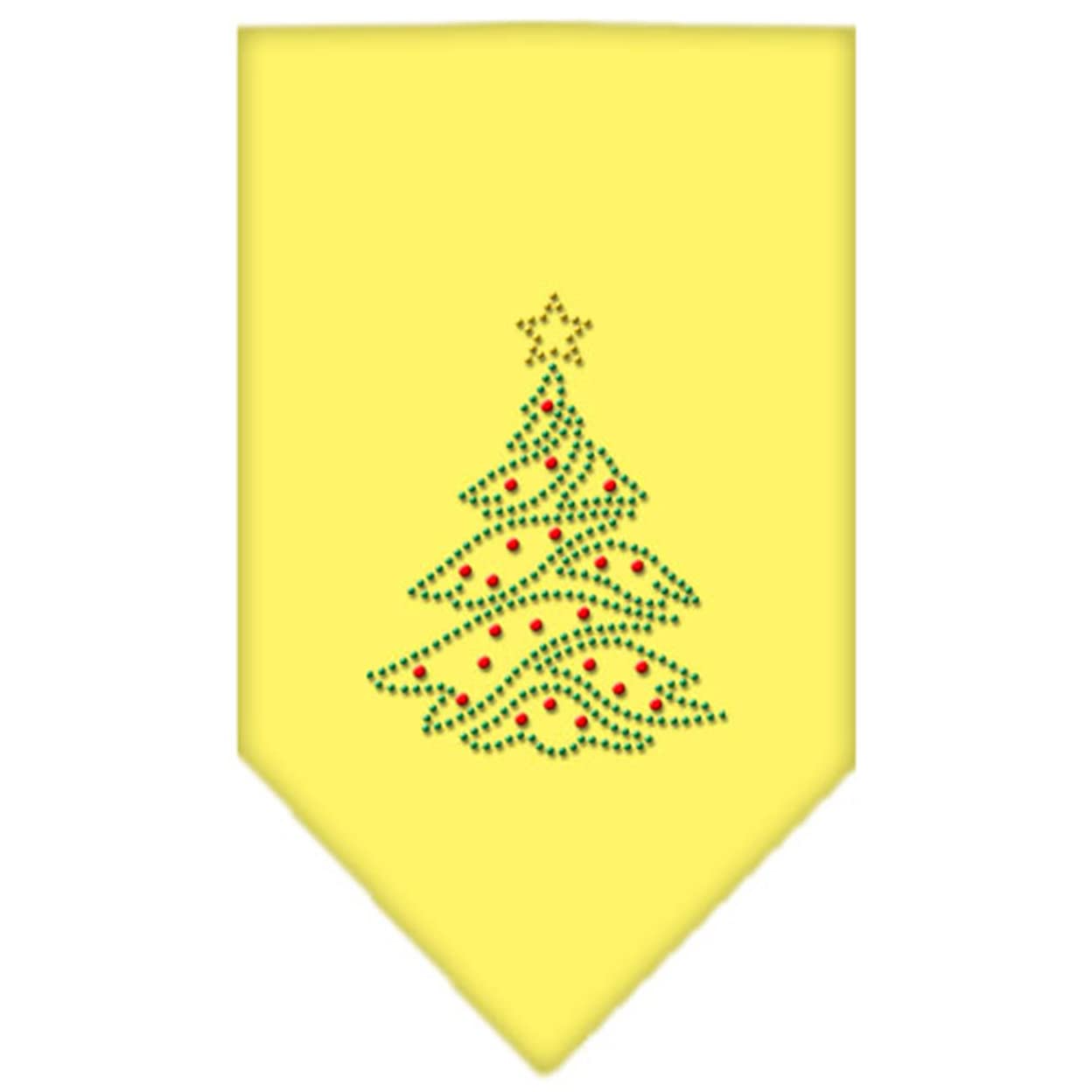 Mirage Pet Products Christmas Tree Rhinestone Bandana, Large, Yellow