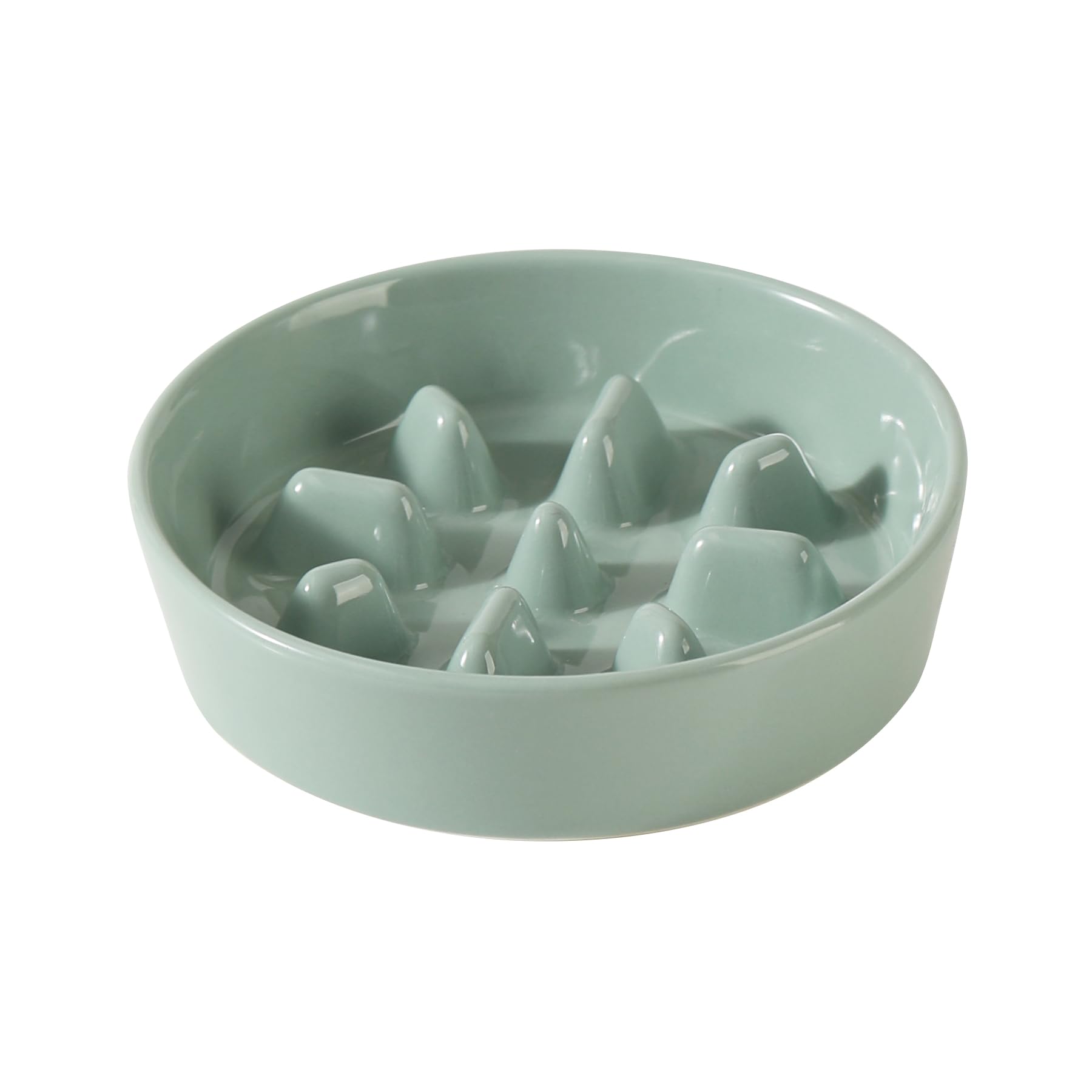 Havniva Ceramic 0.9 Cup Dog Bowl Slow Feeder, 6.1inch Slow Pet Food Dish for Small Dog and Cat, Stop Bloat, Preventing Choking(S