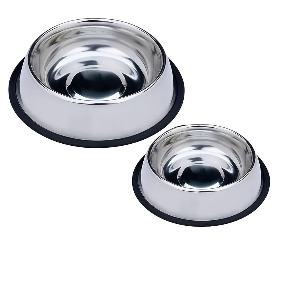 Petjoy Pet Feeding Bowl  Durable NonSkid Food & Water Bowl For Dogs & Cats | Pet Feeder | Easy To Clean, RustResistant Feedin