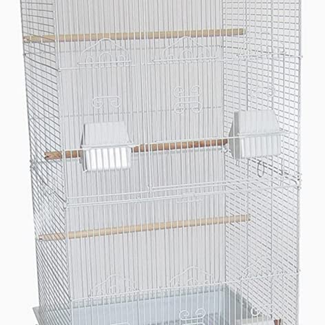 Canary Parakeet Cockatiel Lovebird Finch Bird Cages - 18'X14'X34' - 6824Wht