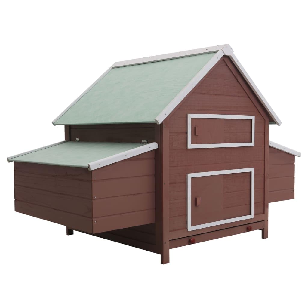 vidaXL Chicken Coop Brown 61.8x38.1x43.3 Wood