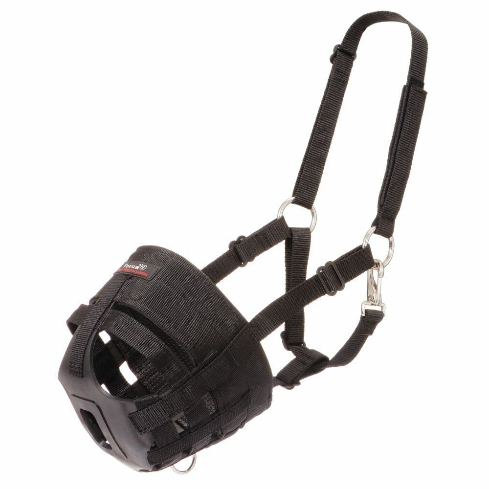 Tough 1 Easy Breathe Poly/Nylon Grazing Muzzle, Pony, Black
