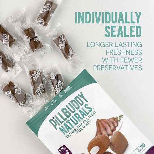 Presidio Pill Buddy Naturals - Duck (Chicken-Free) Hiding Treats for Dogs - Pocket for Any Size Medication - 90 Servings
