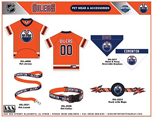 Pets First Nhl Edmonton Oilers Stick Toy For Dogs & Cats. Play Hockey With Your Pet With This Licensed Dog Tough Toy Reward!