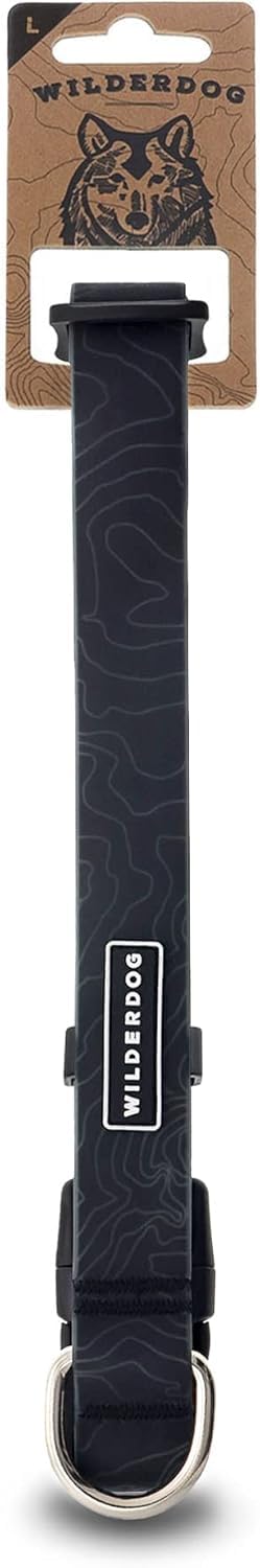Wilderdog Waterproof Dog Collar - Repels Water & Dirt - Small 11''-15'' - Black