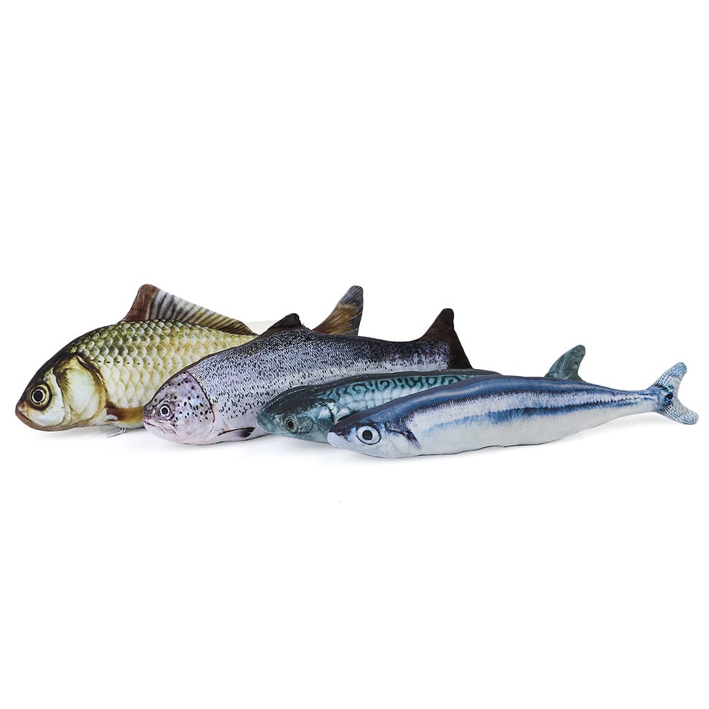 Myaddiction Pet Cat Chewing Toy Kitty Interactive Fish Toy Play Toy Catnip Included ##5